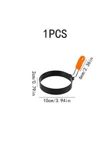 10cm Thick Stainless Steel Non-Stick Coated Round Egg Frying Pan, 1pc/4pcs Household Kitchen Tool Burger Patty Mold