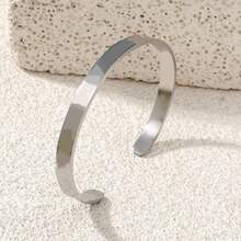 3pcs/Set Men's Stainless Steel Gold-Tone Adjustable C-Shape Bracelet With Chain, Suitable For Daily Wear, Father's Day, Valentine's Day, Anniversary, Boyfriend Birthday Gift, Christmas, New Year Party Gift - Multicolor - View 5