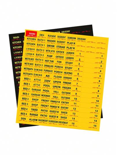 129/41pcs Set, Distribution Box Panel Labels, Circuit Breaker Catalog Labels, Prominent Identification Label Stickers, And Weatherproof Fuse Box Stickers. Office Supplies, Home And Daily Necessities. Convenient And Practical