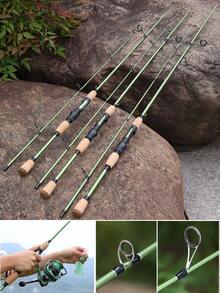 SOUGAYILANG 1.8米碳纤维纺车式钓竿 - 防缠绕导环和嵌入式连接，经久耐用 | 适用于淡水/咸水岸钓，可钓鲈鱼、鲤鱼、鲫鱼和小海鱼 - 綠色 - 查看 11