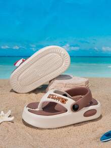 1 Pair Baby/Toddler Thong Sandals With Heel Strap, Easy To Wear & Remove, Thick Soft Non-Slip Sole, Fashionable & Cute - Multicolor - View 9