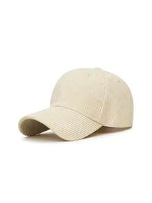 1件男女通用纯色灯芯绒棒球帽，秋冬季百搭灯芯绒遮阳帽，棒球帽，卡车司机帽，适合日常外出、搭配服装、滑雪等。 - 彩色 - 查看 8