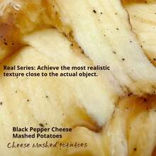 1pc Big Eyebrow Black Pepper Cheese Mashed Potato - 1:1 Realistic Hand Grip Stress Relief Toy - Multicolor - View 7