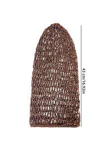 1个网状发网、1条针织围巾/帽子，外加1顶43厘米长的睡眠帽——非常适合编发和保护头皮。适用于马尾辫、盘发和各种发髻发型。（仅包含发网和帽子，不包含其他物品） - 彩色 - 查看 14