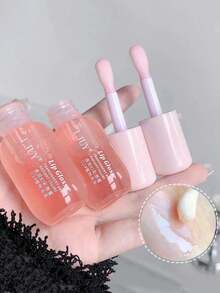 Hydrating Glossy Lip Oil & Tint, Moisturizing Shiny Transparent Lip Gloss Stick, Non-Sticky Non-Greasy Lip Care, Sheer Nude Lip Makeup, For Daily Wear, Party Glam, Fall Winter Moisture Boost, Valentine's Day Gift - Peach Frozen - 查看 5