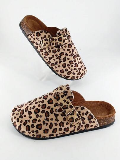 1 Paio di Sandali, Ciabatte, Scarpe Flat di Moda Unisex con Stampa Ghepardo/Leopardo - Scarpe Slip-On Rosa per Donna, Infradito, Ciabatte, Scarpe da Spiaggia per Uomo - Sandali con Plateau Neri Eleganti per Donna per l'Estate