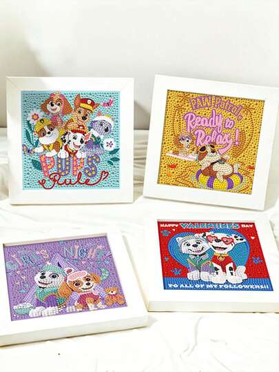  Tranh đính kim cương DIY hình chú chó Labrador hoạt hình Paw Patrol, tranh nghệ thuật trang trí đính kim cương rực rỡ, thích hợp trang trí phòng khách và phòng ngủ. Lý tưởng để trang trí thiệp chúc mừng, bao bì quà tặng hoặc các cảnh lễ hội như Giáng sinh và Halloween.