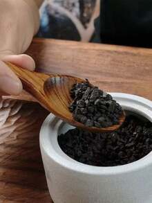 1个创意小木勺，日式短柄宽口迷你木勺茶叶勺 - 彩色 - 查看 4