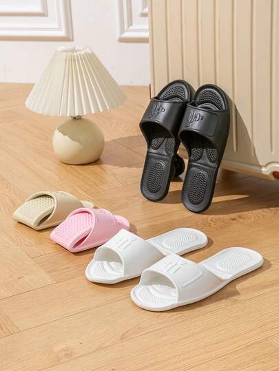 Unisex Foldable Slippers, Suitable For Indoor Home Bedroom Living Room Bathroom Shower, Portable Folding Travel Slippers, All Season