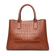 New Women's Bag, Belt Decoration, Classic Tote Bag, Outstanding Texture, Large Capacity, Suitable For Middle-Aged Mothers, Portable Crossbody, Dual-Purpose Commuting Travel. - Màu vàng - Xem 6
