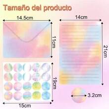 160 Juego De Sobres Invitaciones Papel Boda,50 Papel para Escribir Cartas,50 Sobres para Cartasy 3 Hojas de Pegatinas(60 Pcs),Sobre para Anuncios,Tarjetas de Felicitación,Tarjeta de Regalo,38268506 - Multicolor - Ver 2