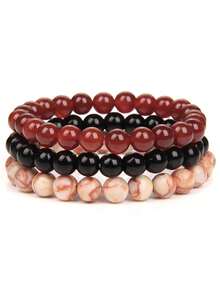 6mm Natural Stone Bracelet Set, Includes Rose Quartz & Tiger Eye Beads, Elastic Stretch Bracelets, Popular European & American Cross-Border Jewelry - Bracelet - View 39
