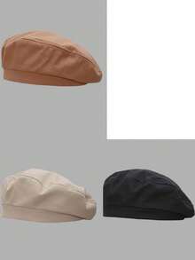 1pc Women's Beret Hat, French Artist Classic Painter Beret Hat,Autumn/Winter Fashion Painter's Hat, Retro Casual Style Hat - Multicolor - View 15