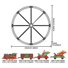 UINLE Baby Classic Christmas Train Set - Hanging Christmas Tree Decoration Kit Includes Santa's Train, DIY Assembly Classic Electric Train, Featuring Realistic Smoke, Sound And Lighting Effects, Surprise Christmas Train Toy Gift For Boys And Girls - Multicolor - View 6