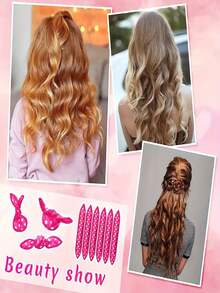 20/15/10/5pcs Set Sponge Hair Rollers, Soft Curling Rods, Polka Dot Pattern, No Heat Required, Elastic & Flexible, Create Natural Curls, Waves & Volume, Suitable For Day & Night Use - Multicolor - View 8