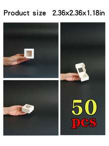 10/30个装白色小礼盒，带透明窗口，适用于珠宝、肥皂、糖果等，手工制品纸板包装，装饰性扁平散装盒，适合礼品、工艺品、赠品、婚礼派对、新娘送礼会等场合。