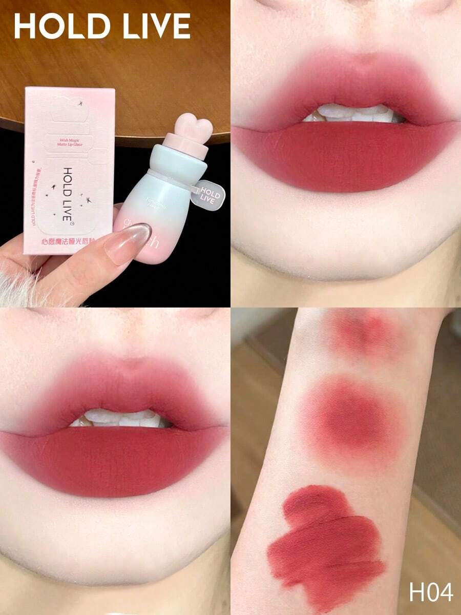 HOLD LIVE Wish Magic Matte Lip Gloss H04, Warm Reddish Brown Tone - H04 - View 1