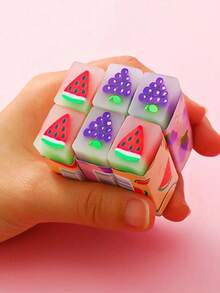 1pc Cute Creative Fruit Shaped Eraser, Novelty Stationery School Supplies, Perfect Student Gift (Random Color) - Multicolor - View 3