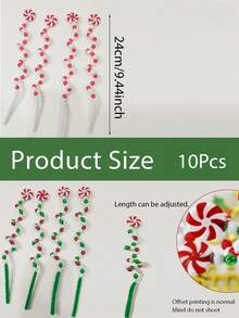 4/10 chiếc 24cm Kẹo que trang trí cây thông Noel treo, Kẹo que xoắn bằng nhựa trang trí kẹo que bạc hà, Dùng để trang trí cây thông Noel, Đồ dùng tiệc thủ công làm kẹo que, Halloween, Trang trí Halloween - Nhiều màu - Xem 3