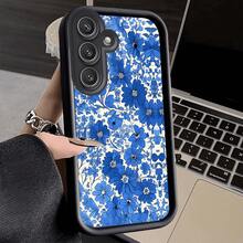 Funda de Teléfono con Patrón Floral Azul Adecuada para Samsung Galaxy A03s/A10s/A13/A14/A15/A30/A20s/A22/A24/A25/A31/A32/A33/A34/A35/A50/A30s/A51/A52/A53/A54/A55/S20/S21/S22/S23/S24/S25/M15/M31/M34/M35/M54/M55, Funda Suave de Escalera Clásica en Blanco y Negro, Cubierta de Protección Completa, Elemento de Alta Gama a la Moda, Mejor Opción de Regalo, Accesorios Móviles, Accesorios Tecnológicos para Regalar, Funda de Cobertura Completa, Funda Protectora para Teléfono, Diseño de Escalera Celestial, Clásico Blanco y Negro, Material de Carcasa Suave, Propietarios de Autos Elegantes, Entusiastas de Accesorios Tecnológicos - Multicolor - Ver 9
