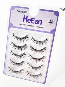 5对交叉尖头cosplay假睫毛，整条小恶魔款，根部分离，透明梗，0.05mm超薄，柔软可重复使用，放大双眼效果，新手友好，适合cosplay、万圣节和派对，打造戏剧性魅力妆容 - 尖尾漫畫款 - 查看 5