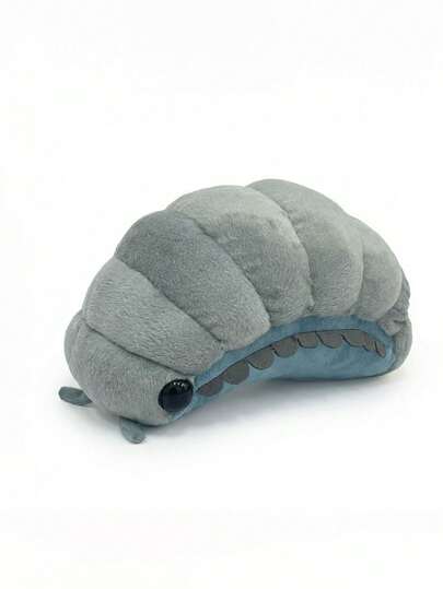30cm/11.81inch Cute Gray Isopod Plush Pillow Soft Stuffed Animal Cushion Kawaii Bug Shaped Toy Lumbar Neck Support For Bedroom Sofa Car Ideal Gift For Kids Teens Adults