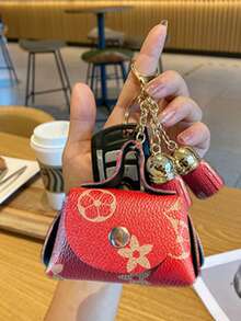 1 Cute And Mini Leather Small Bag, Including A Wallet, Headphone Bag, Storage Bag, Old-Fashioned Pendant, Key Card Bag, Key Bag For Women, Valentine's Day Gift - Multicolor - View 7