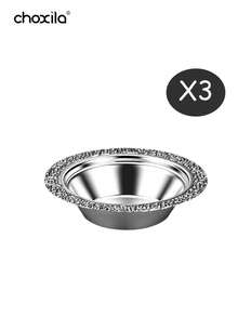 choxila 1/3/6pcs Iron Sauce Dish, Gold Edged Hammer Patterned Seasoning Dish, Snack Dish, Meal Dish, Side Dish, Bowl, Tray, Butter Dish - Bowl - View 15