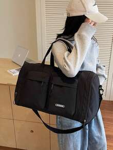 新款大容量多功能旅行包，奶牛纹、斑马纹、字母纹、豹纹，男女通用，学生时尚休闲包，情侣旅行包，情人节礼物，防水面料，旅行背包，夏季适用，随身包，过夜包，行李包，干湿分离，带鞋仓，易折叠，可扩展，多功能，拉链，商务旅行，度假旅行，背包，返校季，行李袋，耐用旅行收纳包，邮轮旅行必备，度假必备，男女旅行必备，假日必备，旅行必备