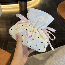 Korean Ins Style Drawstring Tissue Box, Bowknot & Floral Pattern Storage Bag, Decorative Household Atmosphere, Multifunctional Tissue Box For Coffee Table/Dining Table/Car/Office, Simple & Fashionable Home Essential - Multicolor - View 11
