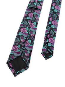 1条碎花休闲优雅波西米亚风涤纶领带，适合春、夏、秋、冬四季佩戴。 - 淺藍色 - 查看 11