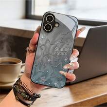 Estrellas Brillantes Animadas y Mágicas Funda de teléfono a prueba de golpes  de  para IPhone 17 16 15 14 13 12 11 X XS Pro Max 8 7 6 Plus SE GALAXY 21, 22, 23, 24, 25  31 35 36 plu - Negro - Ver 7