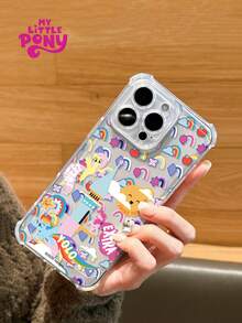 MY LITTLE PONY 官方授权小马宝莉可爱卡通图案透明防摔软手机壳，兼容 17 Pro Max、17 Pro、17 Air、16 Pro Max、14、15 Pro、16 Plus、13、12、11，防震保护套 - 無色 - 查看 4