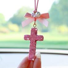 Fashion Car Interior Car Hanging Ornament Exquisite Inlaid Car Rearview Mirror Accessory Hanging Decoration - Trắng - Xem 3