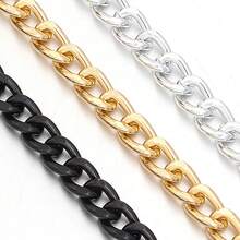 5m/Roll Lightweight, Corrosion-Resistant, Aluminum Alloy Curb Chain, 8.2X1.6mm, For Bracelet, Necklace, Earring, Bag Strap, DIY Jewelry Making - Aluminum Grinding Chain - View 6