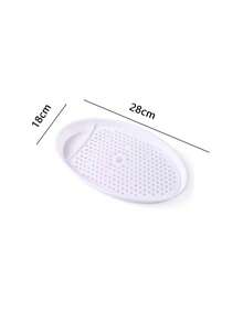 1 pieza Plato multifuncional de plástico para dim sum con capa de drenaje y plato para vinagre, plato creativo para servir dim sum para uso doméstico - Blanco - Ver 6