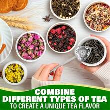 5件套不锈钢心形长柄茶漏 - 适用于冲泡散装茶叶，不锈钢茶漏，香料球，防漏茶壶，带手柄的细网茶球，心形茶漏勺，散装茶叶冲泡器，餐具，女士礼物，情人节礼物，婚礼回礼，茶会配件，便携式茶叶过滤器，必备茶具，厨房和餐饮用品 - 銀色 - 查看 8