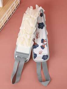 1pc 2-In-1 Expandable Bath Sponge With Soap Pouch Design & Exfoliating Texture, Large Double-Sided Soft Body Scrubber, Gentle Cleansing & Light Beige Smooth, Bathroom Accessory, Bath Tub Enhancer - Multicolor - View 8