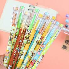12pcs/Box Kpop Demon Hunters Cartoon Witch Girl Group Star Design Erasable Neutral Pens, Thermal Erasable Pens, Student Writing Pens, Back To School Gift - Multicolor - View 2