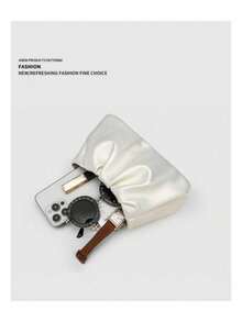 Elegante Bolso De Mano En Forma De Nube Con Cadena De Perlas #SD047 - Dorado - Ver 9