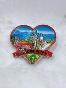 3D Stereoscopic Fridge Magnet, Souvenir Of Schloss Charlottenburg (Swan Castle) Beer House, Berlin, Germany - Multicolor - View 19