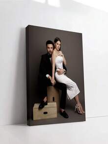 1幅定制帆布墙画,个性化无框海报,温馨室内有框帆布画,适合情人节、结婚纪念日、母亲节、父亲节礼物,个性化纪念礼物,新年装饰,适用于情人节、婚礼、母亲节、父亲节、新年、房间装饰,可定制商品,卧室装饰 - 彩色 - 查看 3