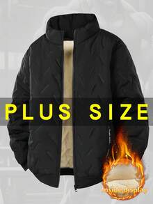 男士加大码加厚外套，立领，保暖，适合日常休闲穿着，也适合身材丰满的人士，户外旅行和居家休闲皆宜。