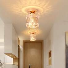 Creative Crystal Ceiling Light, Modern Minimalist Hallway, Corridor, Foyer, Balcony Small Flush Mount Light - Various - View 5