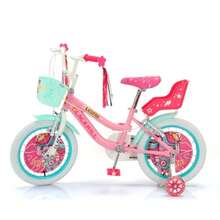 JCH-Bicicleta Licorne R16 para Niñas 4-8 Años Blackhill - Rodado 16 Frenos V-Brake Rosa Pastel Mate Ruedas LED Canasta y Portamuñecas. - Rosa - Ver 4