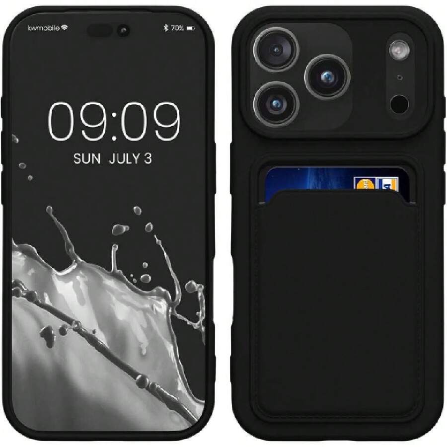 Funda Billetera Compatible con Apple 17 Pro Funda con Tarjetero - Carcasa Cartera Protectora con Espacio para Tarjeta - Negro,38214005 - Marrón Chocolate - Ver 1