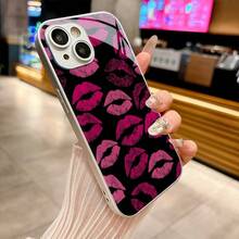 Kiss Marks Pop Art Style Fashion Statement High-End Fashion,Shockproof,Stain-Resistant And Durable Creative Glass Phone Case For IPhone 17/17Air/17Pro/17ProMax/16/15/14/14Plus/Pro/ProMax/13/12/11/Pro/ProMax,The Perfect Festival Gift - Bạc - Xem 10