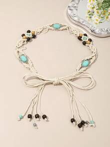 1PC Cowboy Hat Bands Western Hat Belts Hairbands Headband For Cowboy Accessories Beaded Hatbands For Women Cowgirl Men Hair Accessories Women Hair Band Women Head Scarf Work Out Sweatband - Multicolor - View 7