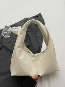 1pc Fashionable, Versatile, Minimalist, High-End Niche Shoulder Bag Suitable For Going Out - White - View 5