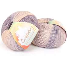 Yarn For Crocheting Knitting, Gradient Cake Yarns, 2 * 3.53oz - 240yds - 50% Cotton 50% Acrylic Ombre Yarns, Crochet Yarn For Blankets, Shawls, Scarves (102 Rainbow) Local Shipping - 113 駱駝鈴 - 查看 1